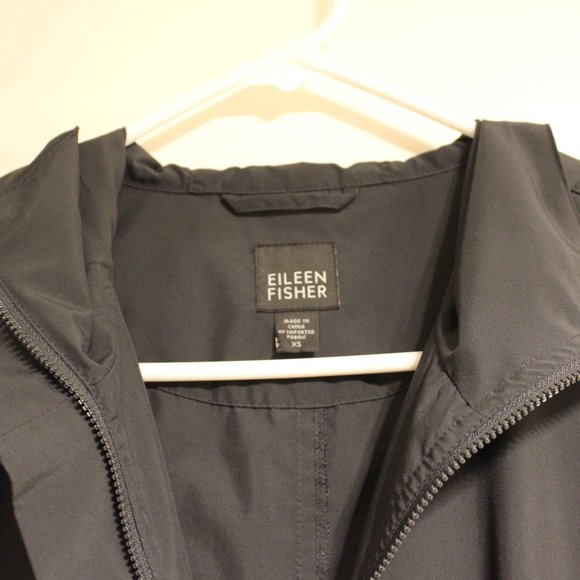 Eileen Fisher Dark Blue Rain Jacket XS - Picture 3 of 4